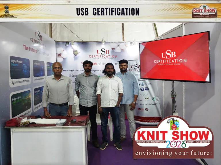 USB Certification a participé à KNIT SHOW 2026, l&rsquo;un des principaux salons textiles d&rsquo;Inde